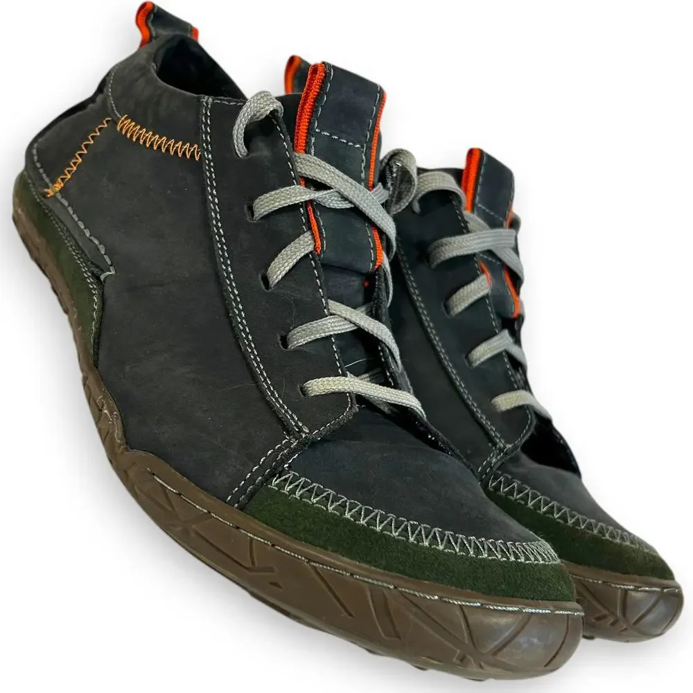 Muk Luks Mens 10 Cory Casual Shoes Green Orange Leather Upper